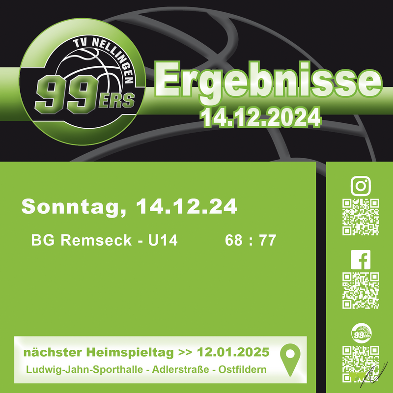 Sieg f&uuml;r die U14 der 99ers Basketballer im letzten Spiel des Jahres