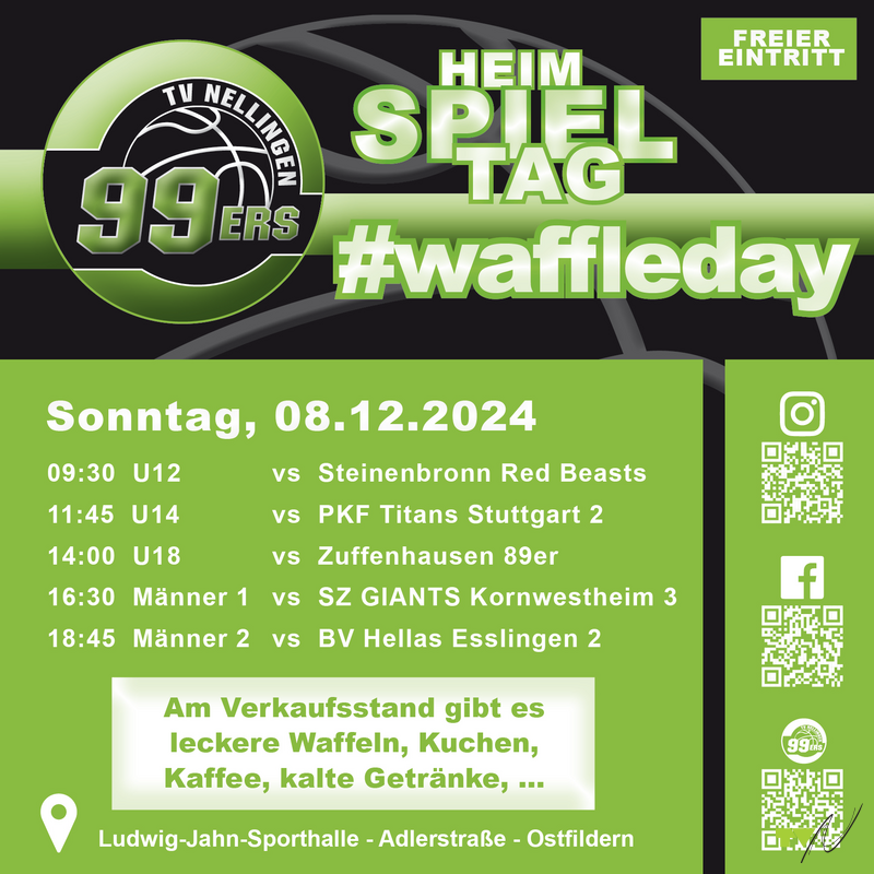 Waffeltag beim letzten Heimspieltag des Jahres der TVN 99ers